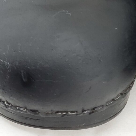 Dansko Black Leather Slip-On Clogs 40/9.5-10 US Black - Picture 6 of 12